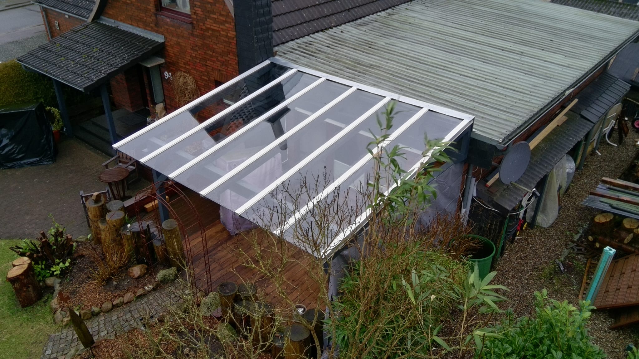 Terrassenüberdachung mit Glasdach